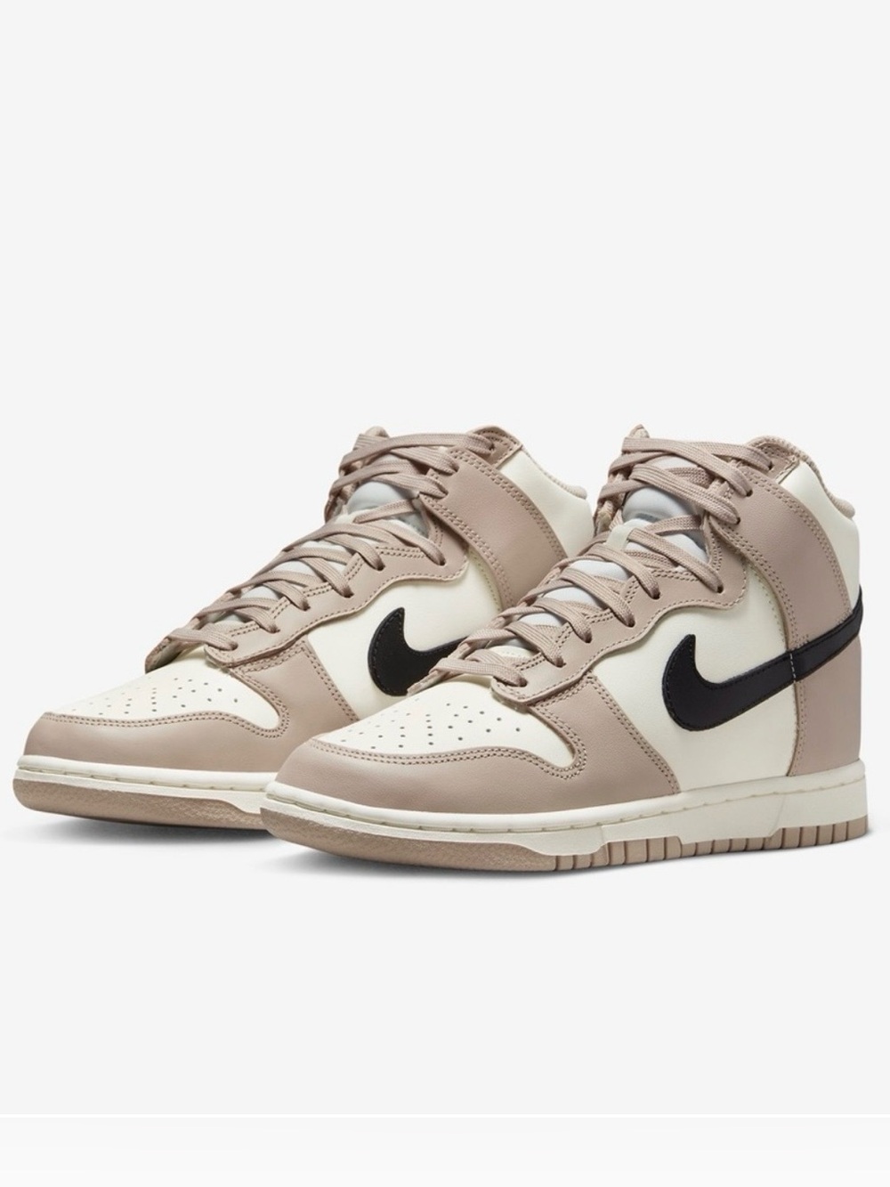 Nike Women's Size 9 Dunk High Fossil Stone White Beige Athletic Shoes Sneakers